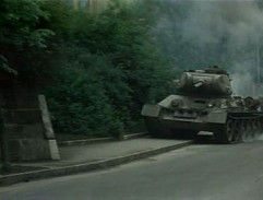 Sovětský tank na ulici