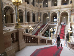 Schodiště v hotelu v Benátkách